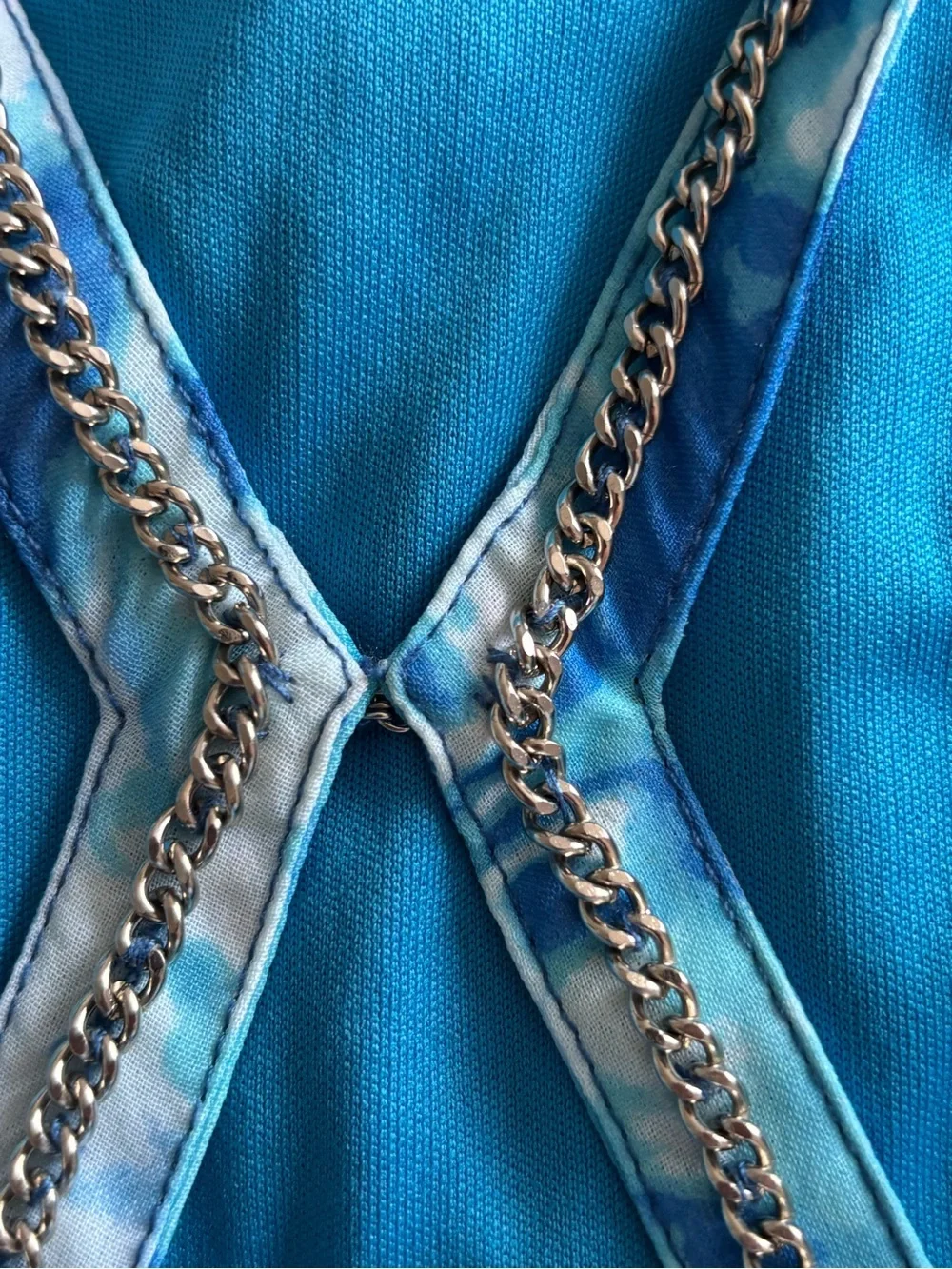 Calvin Klein Sky Blue Halter Maxi Dress - Elegant Floral Print Sz/ S-P - Picture 9 of 14